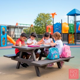 Taula de pícnic MINI fabricada en plàstic 100% reciclat